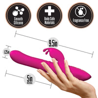 Blush Lush Kira Rechargeable Silicone Thrusting Rabbit Vibrator Velvet