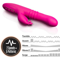 Blush Lush Kira Rechargeable Silicone Thrusting Rabbit Vibrator Velvet