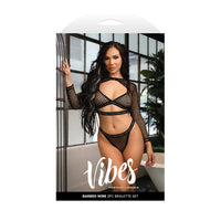 FL Vibes Barbed Wire Fishnet 3pc Set ML