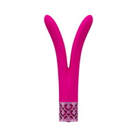 Royal Gems Dueling Queens Silicone Rechargeable Vibrator Pink