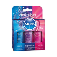 Skins Vital Sampler Lubricant Tubes - 3-Pack