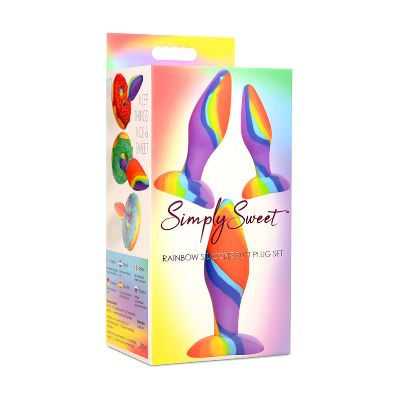 Simply Sweet Rainbow Silicone But Plug 3