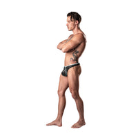 Male Power Marble Mesh Mini Thong Black S/M