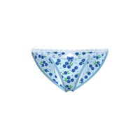 Magic Silk Sweet Treats Split Back & Crotchless Panty with Lube Blueberry S/M