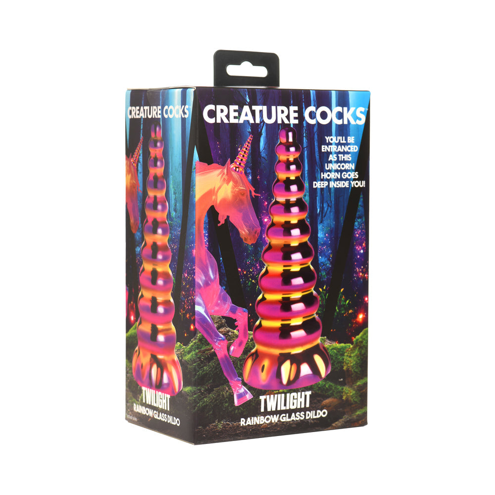 Creature Cocks Twilight Rbow Glass Dildo