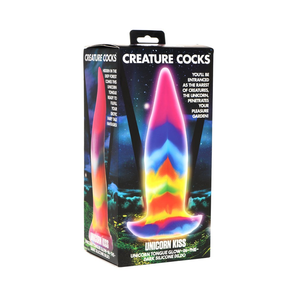 Creature Cocks Unicorn Tongue GITD Dildo