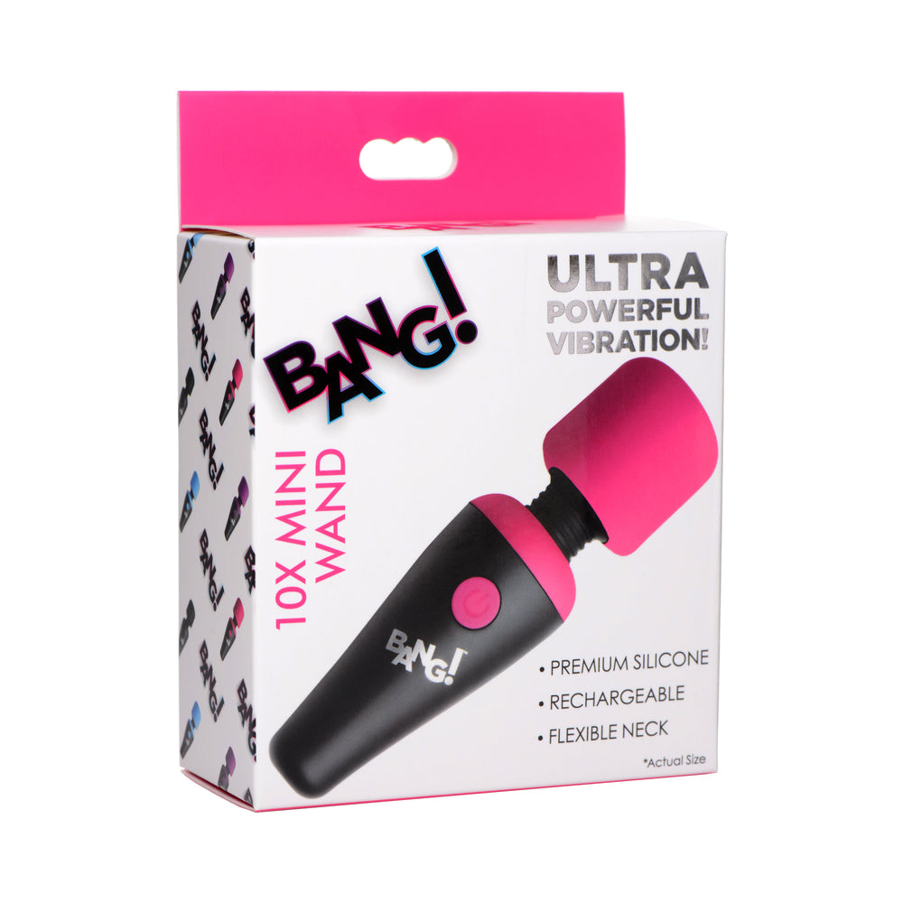 BANG! 10X Vibrating Mini Sili Wand Pink