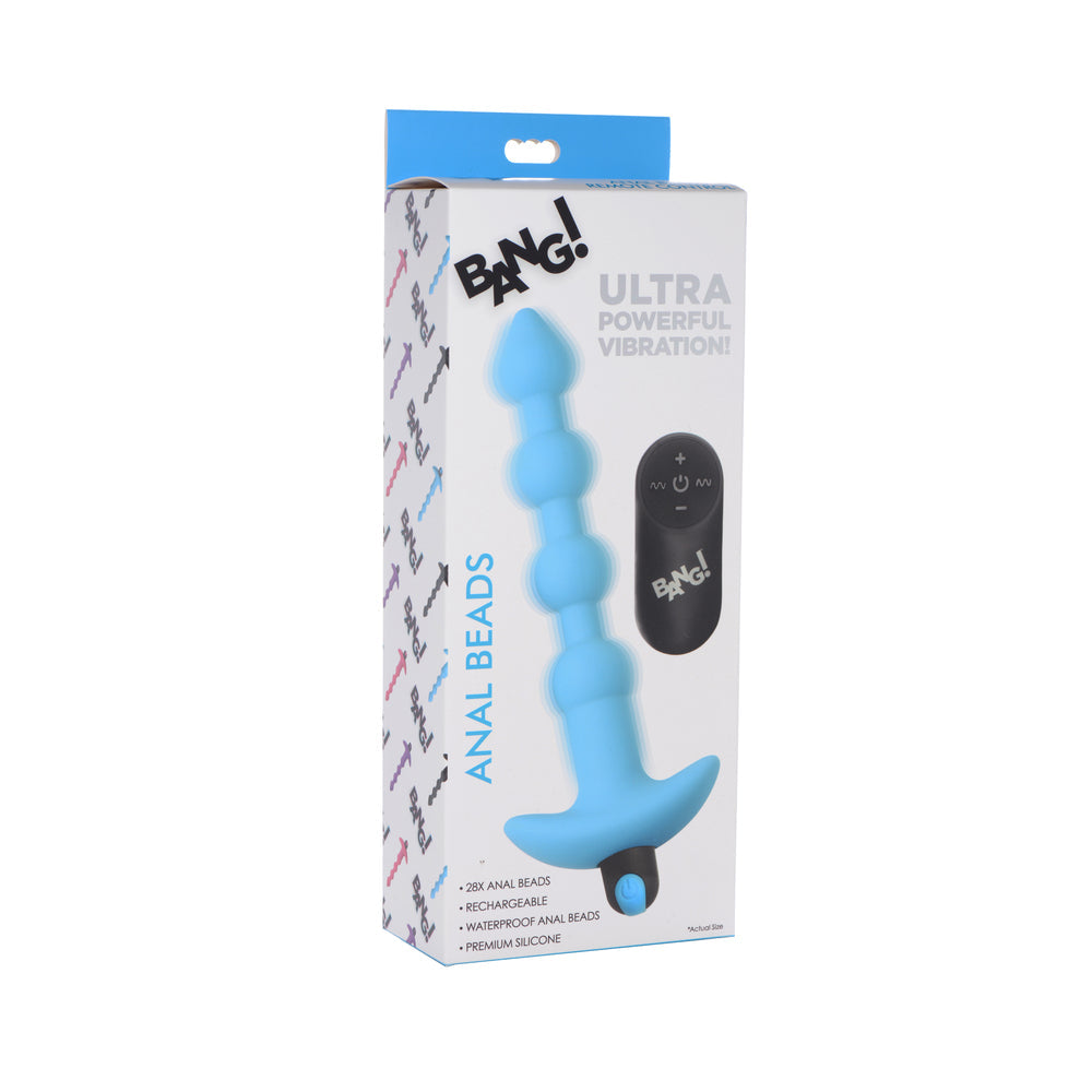 BANG! Vibrating Sili Anal Beads RC Blue