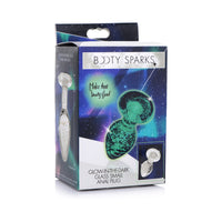 Booty Sparks GITD Glass Anal Plug Small