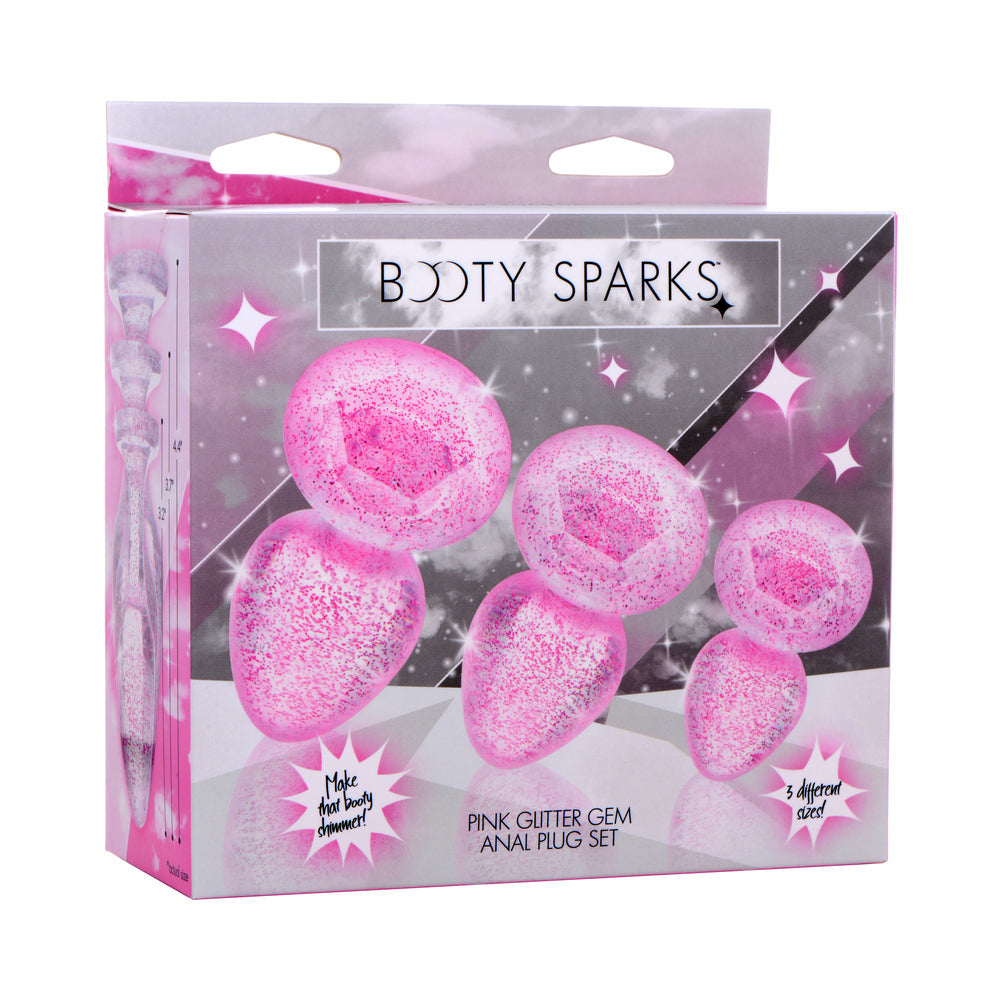 Booty Sparks GlitterGem AnalPlug Set Pnk