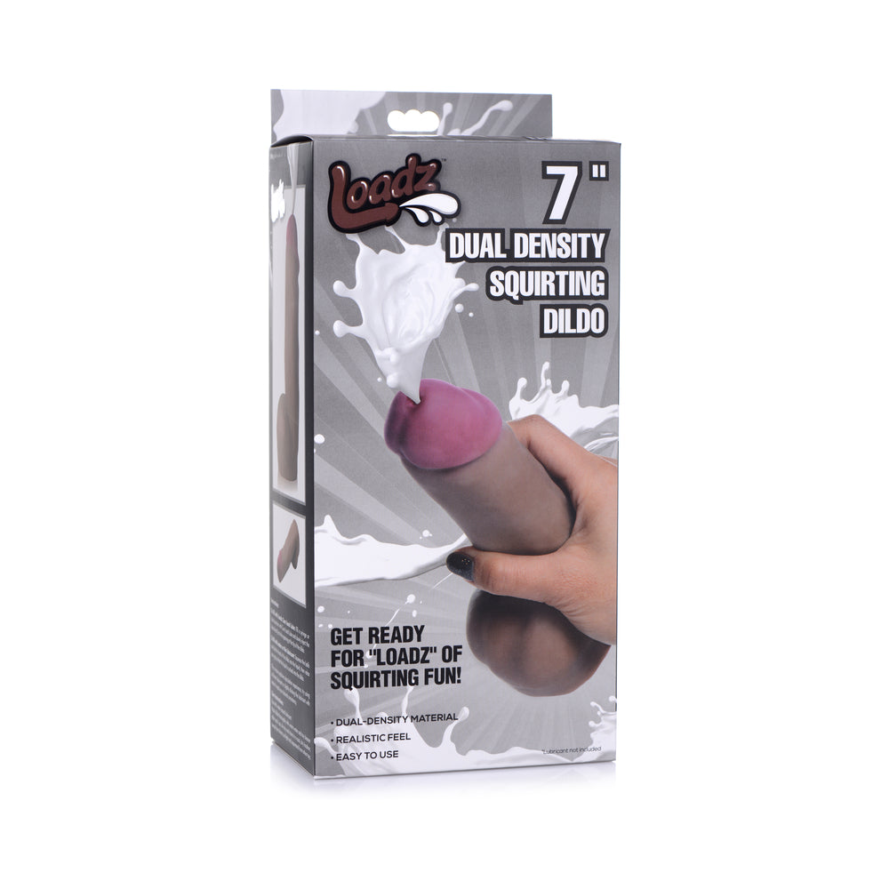 Loadz 7in Dual Density Squirt Dildo Drk