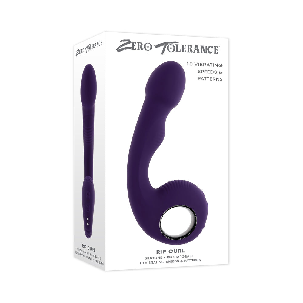 ZT Rip Curl Rech Sili Vibrator Purple