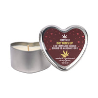 Earthly Body Hemp Seed Valentine 3-in-1 Massage Candle Bottom's Up 4.7 oz.