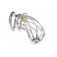 Rouge Stainless Cock Cage with Padlock Clamshell