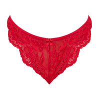 Magic Silk Sugar High Split Crotch Panty Red L/XL
