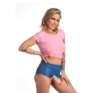 Strap U Booty Shorts Dildo Silicone Strap On Harness 6 in. Medium