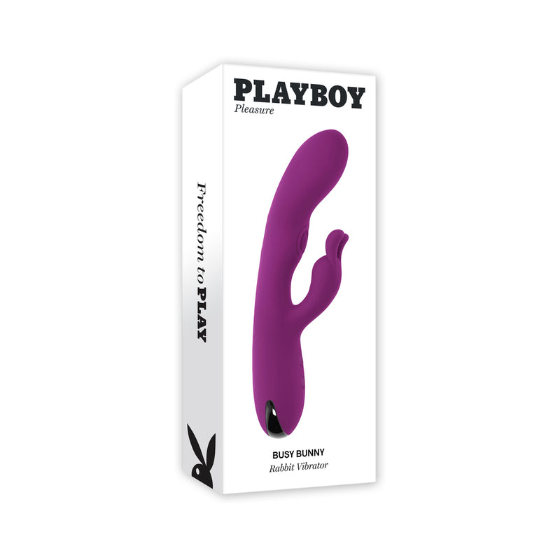 Playboy Busy Bunny Rechargeable Vibrating Dual Stimulator Vibrator Silicone Wild Aster