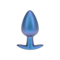 Ouch! Smooth Silicone Anal Plug Large 3.5 in. Metallic Blue