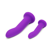 Together Duo 2-Piece 5/7 in. Silicone Dildo & Harness Set Purple