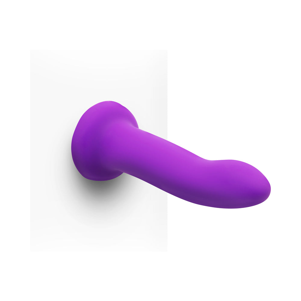 Together Duo 2-Piece 5/7 in. Silicone Dildo & Harness Set Purple