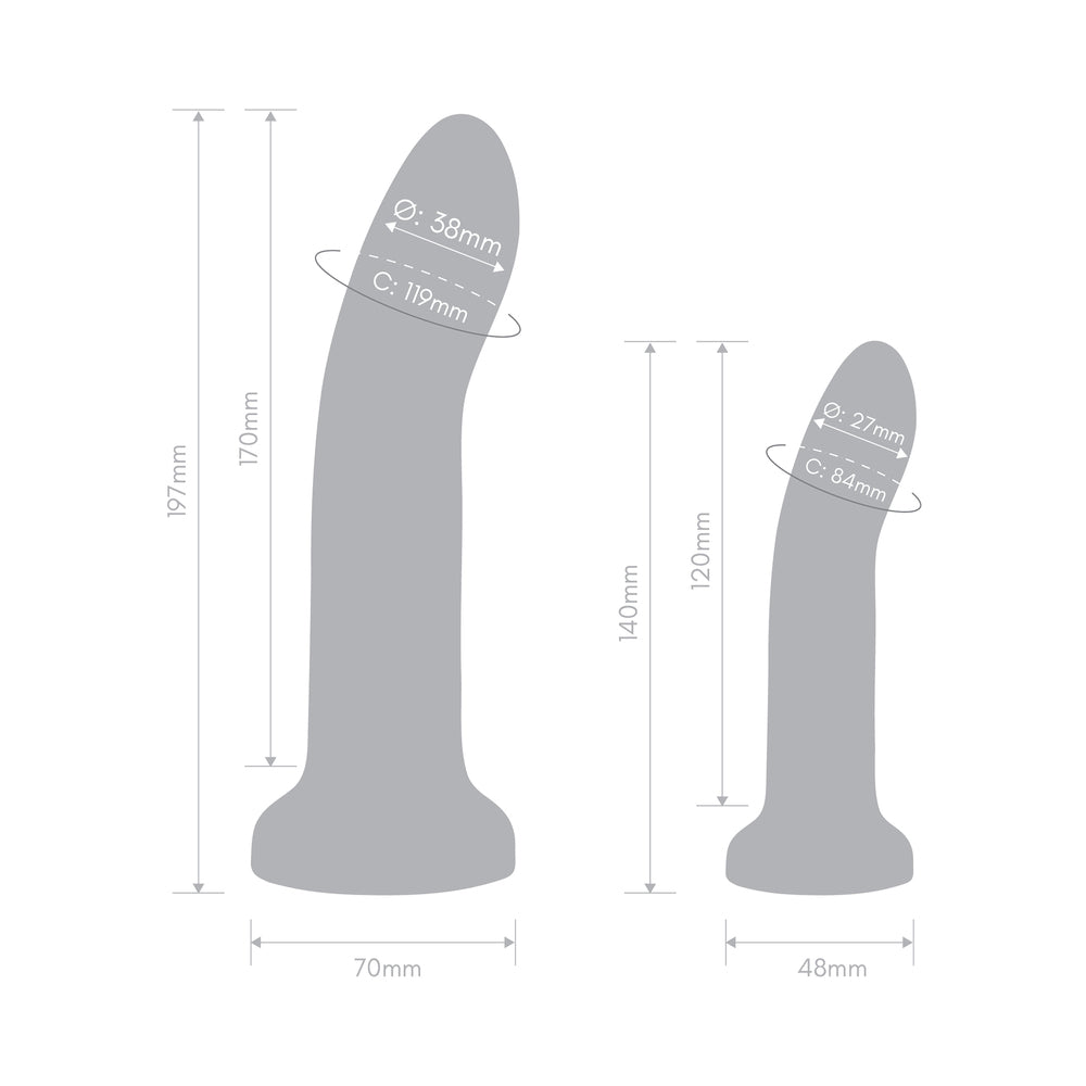 Together Duo 2-Piece 5/7 in. Silicone Dildo & Harness Set Purple