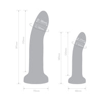 Together Duo 2-Piece 5/7 in. Silicone Dildo & Harness Set Purple