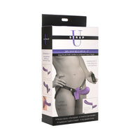 Strap U 28X Double Diva 2 in. Double Dildo with Harness & Remote Purple