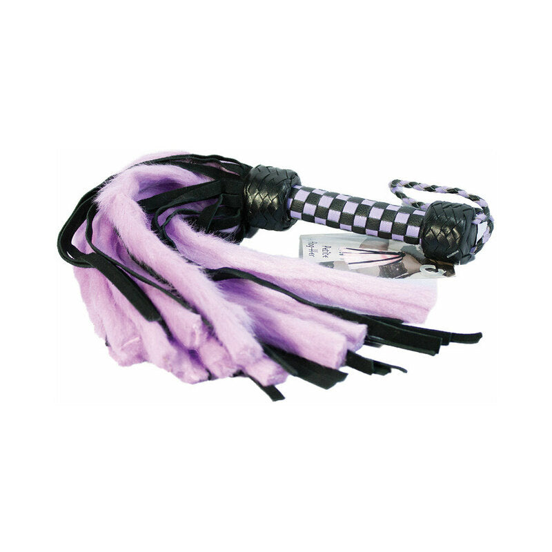 Suede & Fluff Mini Flogger - Purple