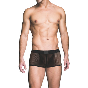 Prowler RED Fishnet Ass-less Trunk - Black, Large