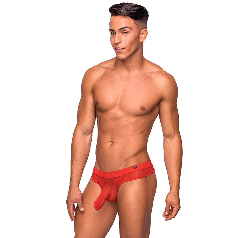 Male Power The Matchmaker Hose Thong Red L/XL