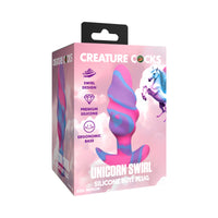 Creature Cocks Unicorn Swirl Silicone Butt Plug M