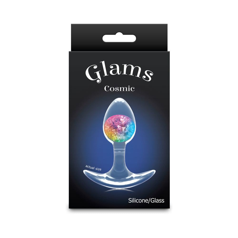 Cosmic Glams Small Silicone Plug - Rainbow