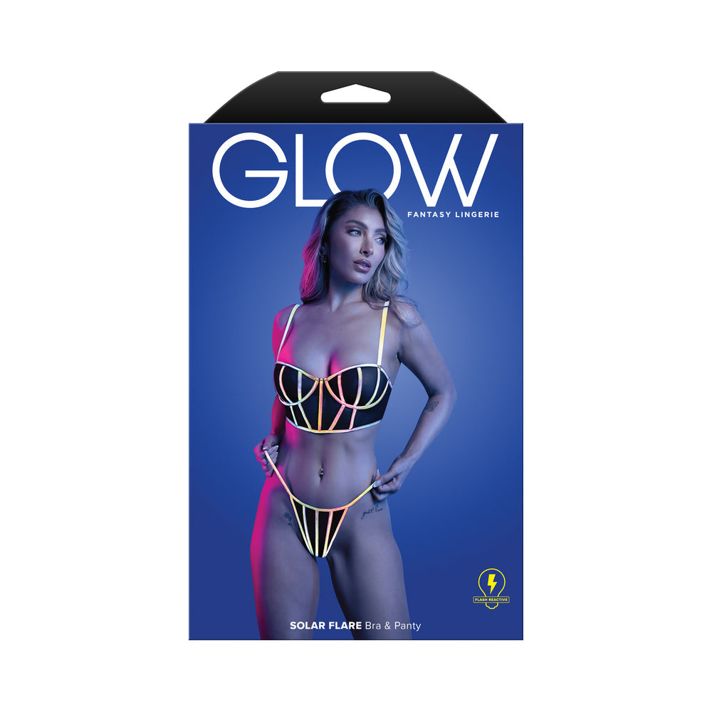 FL Glow Solar Flare Underwire Bra & Panty Set - ML