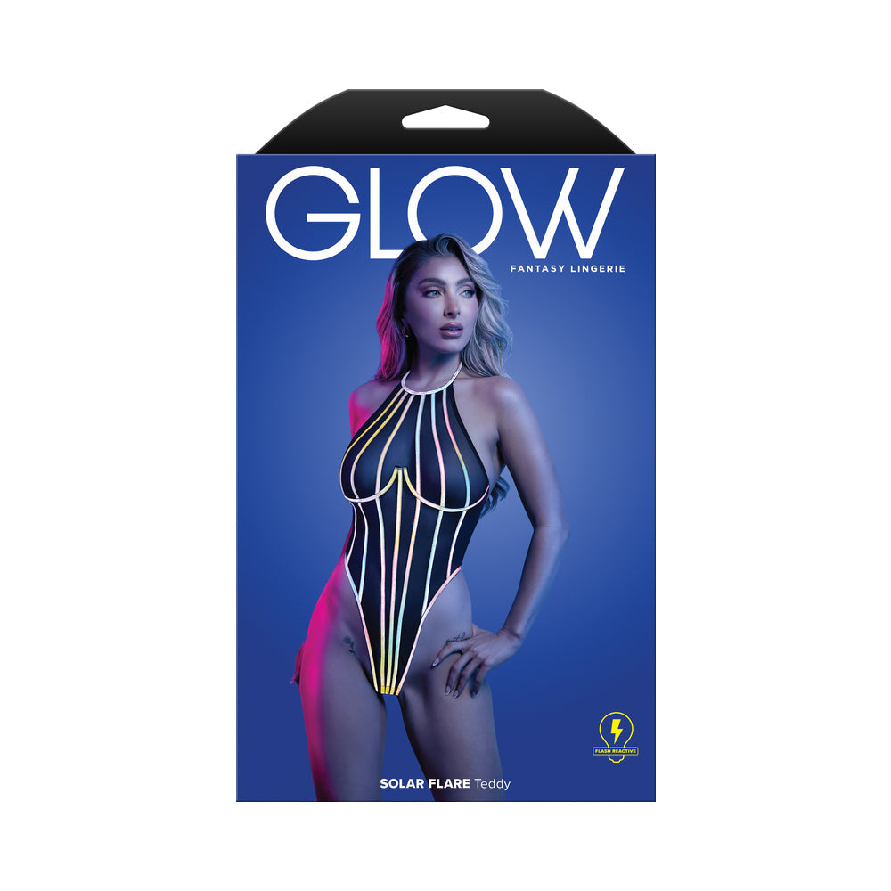 FL Glow Solar Flare Halter Tie Teddy - LXL