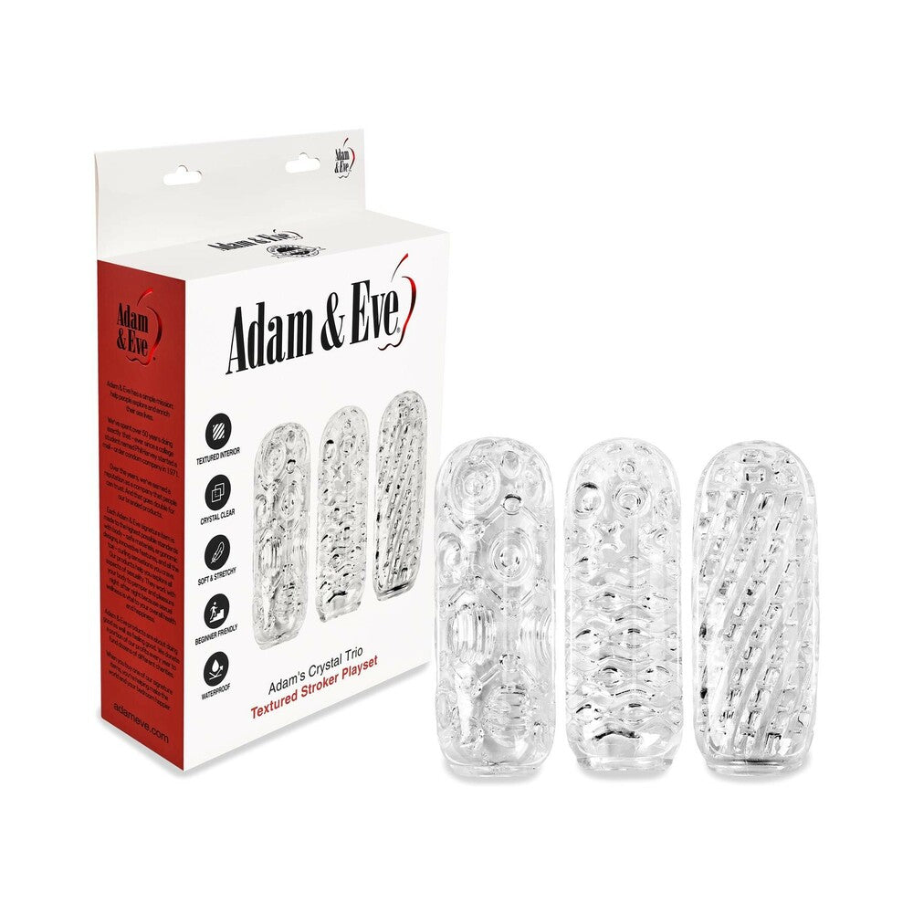 Adam's Crystal Trio Strokers - Triple Pleasure Set