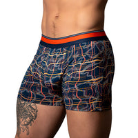 Soo Cumfy Boxer Brief - Navy/Orange XL