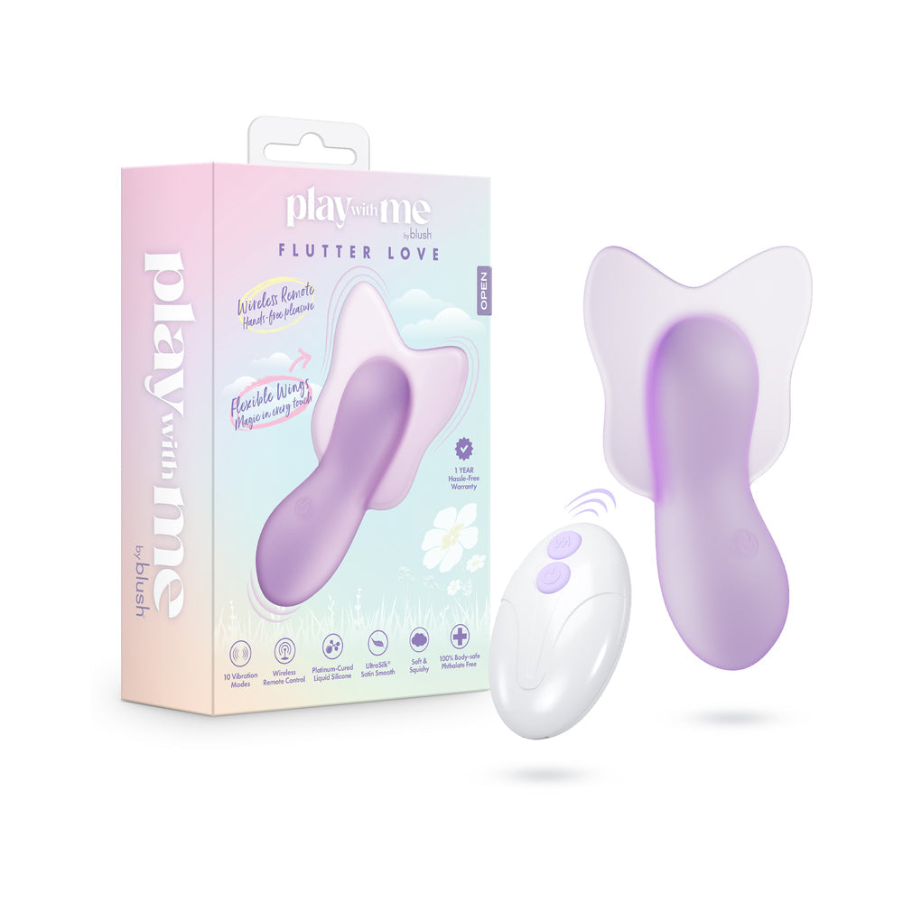 Play With Me Flutter Love Clitoral Vibrator - Purple