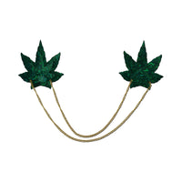 Green Weed Disco Ball Nipple Pasties