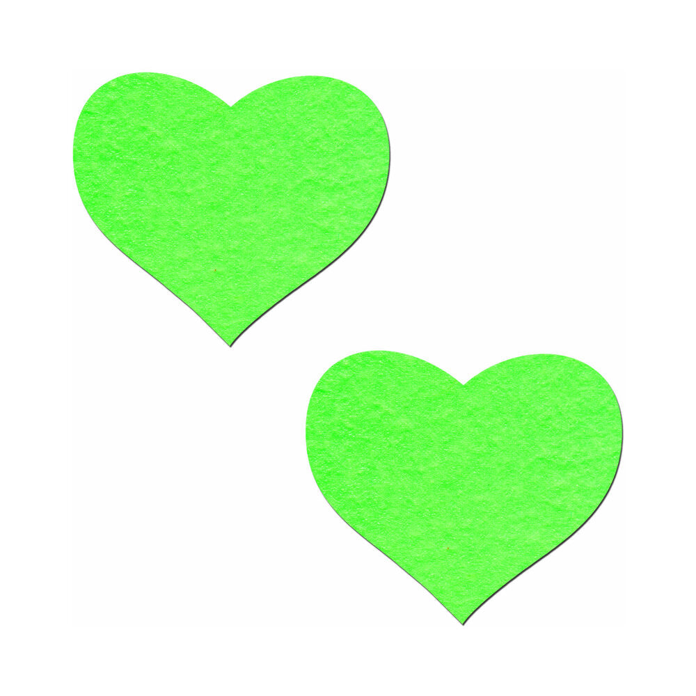 Pastease Glow in the Dark Heart Nipple Pasties - Multi-Color