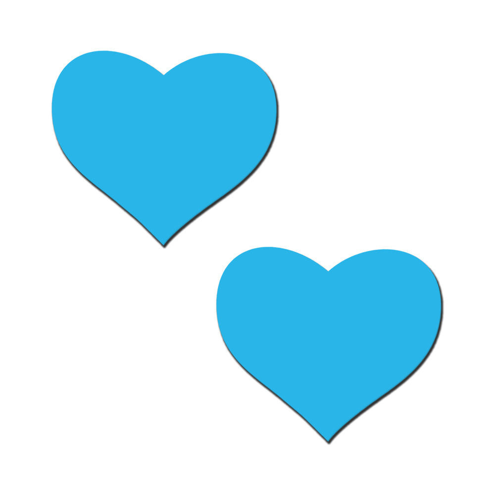 Glow in the Dark Neon Turquoise Heart Pasties