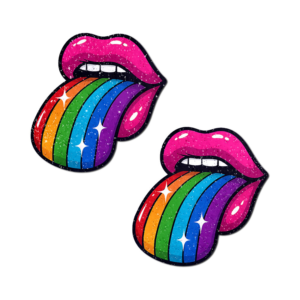 Pastease Taste the Rainbow Tongue Out Nipple Covers