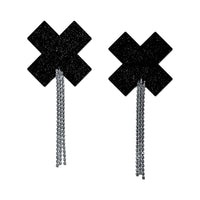 Black Sparkle Plus X Tassel Pasties
