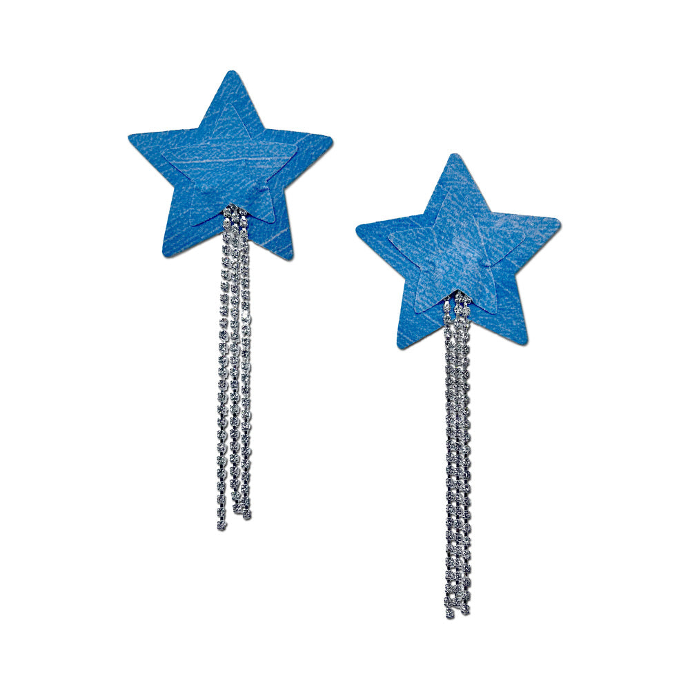 Denim Star Tassel Pasties