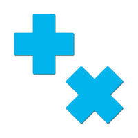 Pastease Plus X Glow-in-the-Dark Neon Cross Nipple Covers