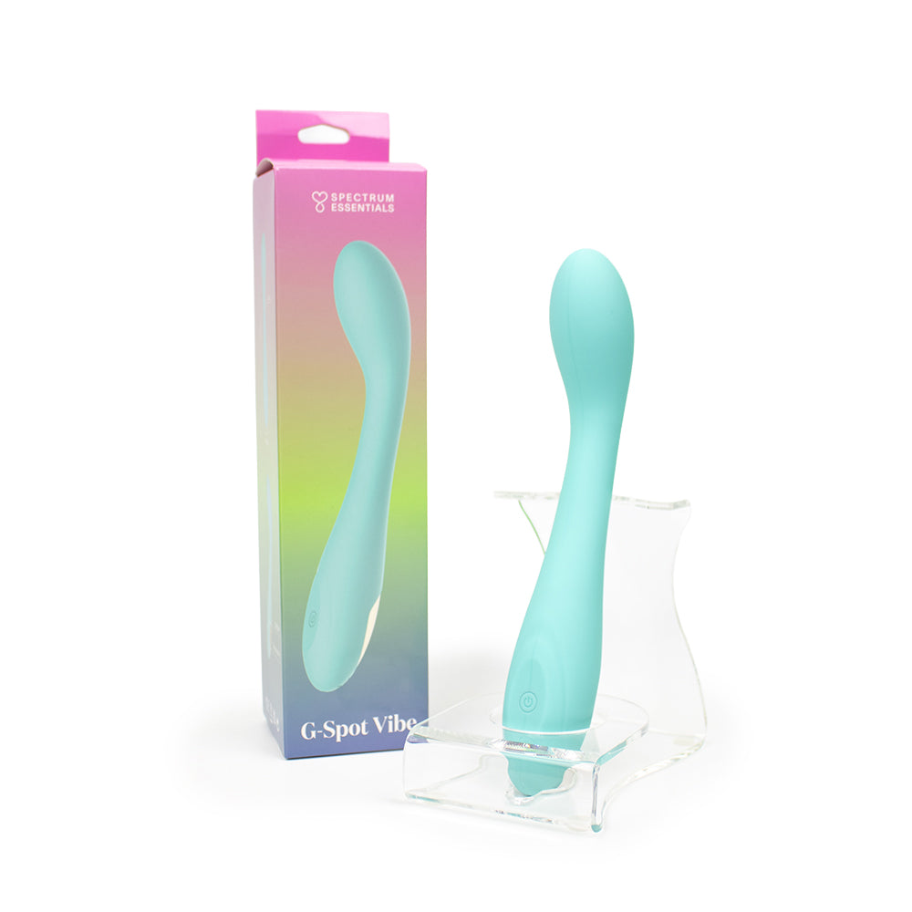 Spectrum Essentials Rechargeable Silicone G-Spot Vibrator in Blue