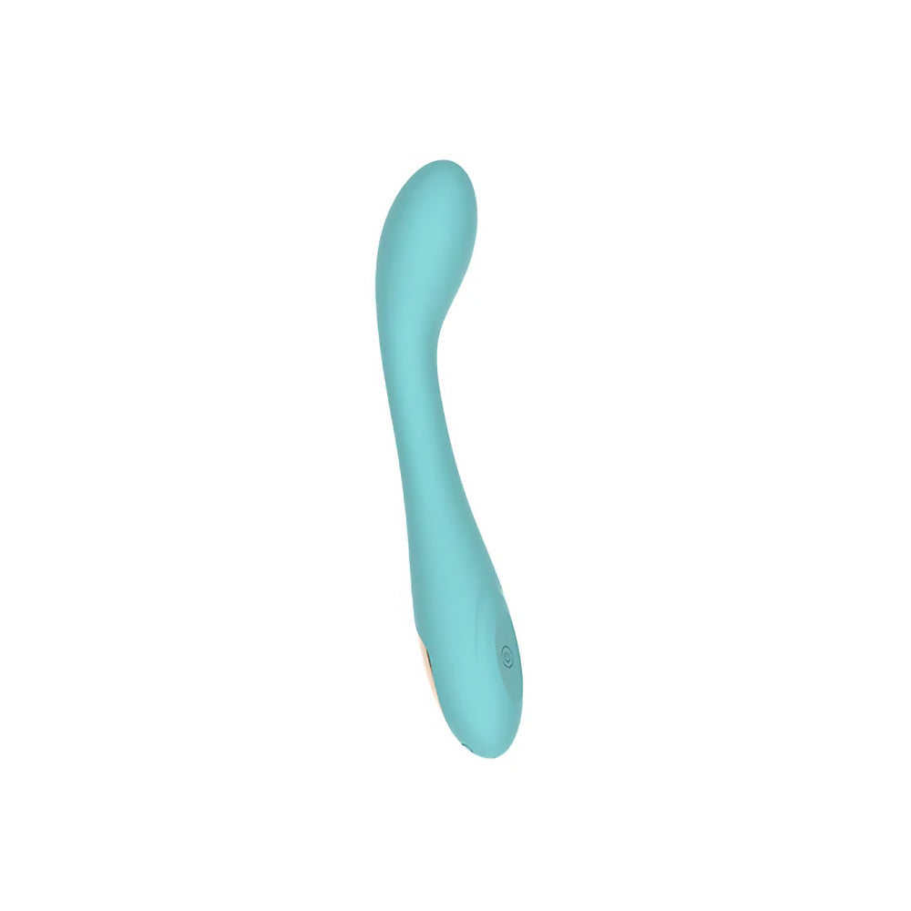 Spectrum Essentials Rechargeable Silicone G-Spot Vibrator in Blue