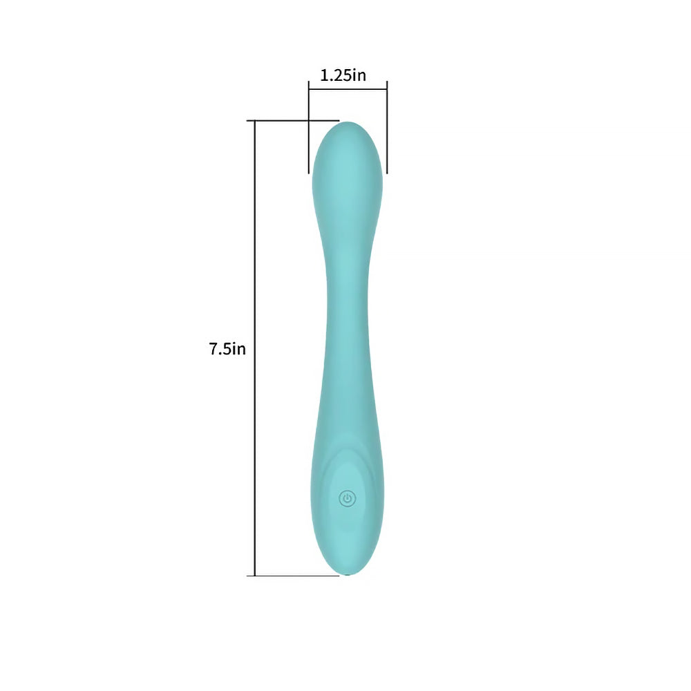 Spectrum Essentials Rechargeable Silicone G-Spot Vibrator in Blue