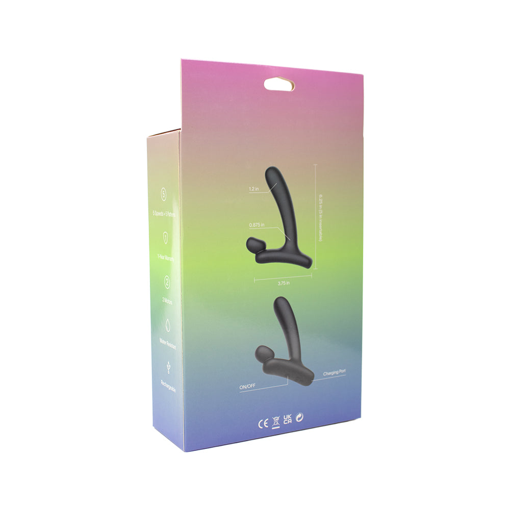 Dual Motor Rechargeable Silicone Slim Anal Vibrator