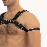 Prowler Red Bicep Band - White