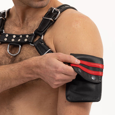 Prowler Red Leather Wallet in Black and Red